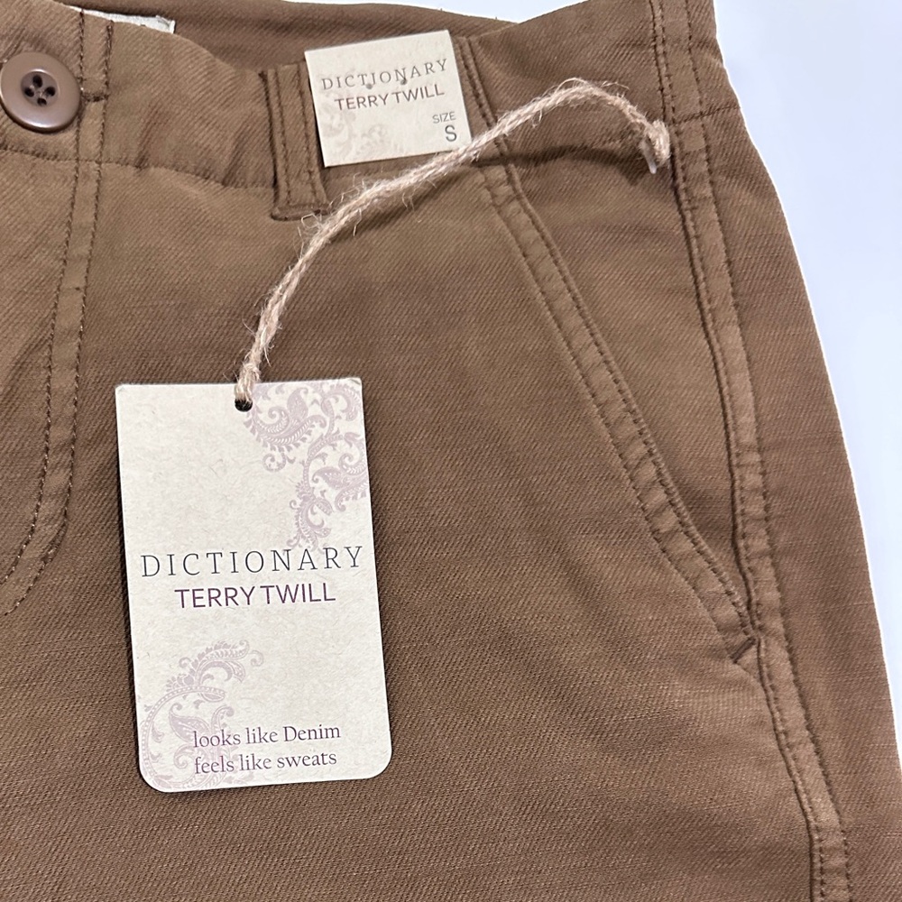 Terry Twill Cargo Pants NEW! Dictionary Mocha Size Small - Soft & Stylish! - Picture 5 of 11